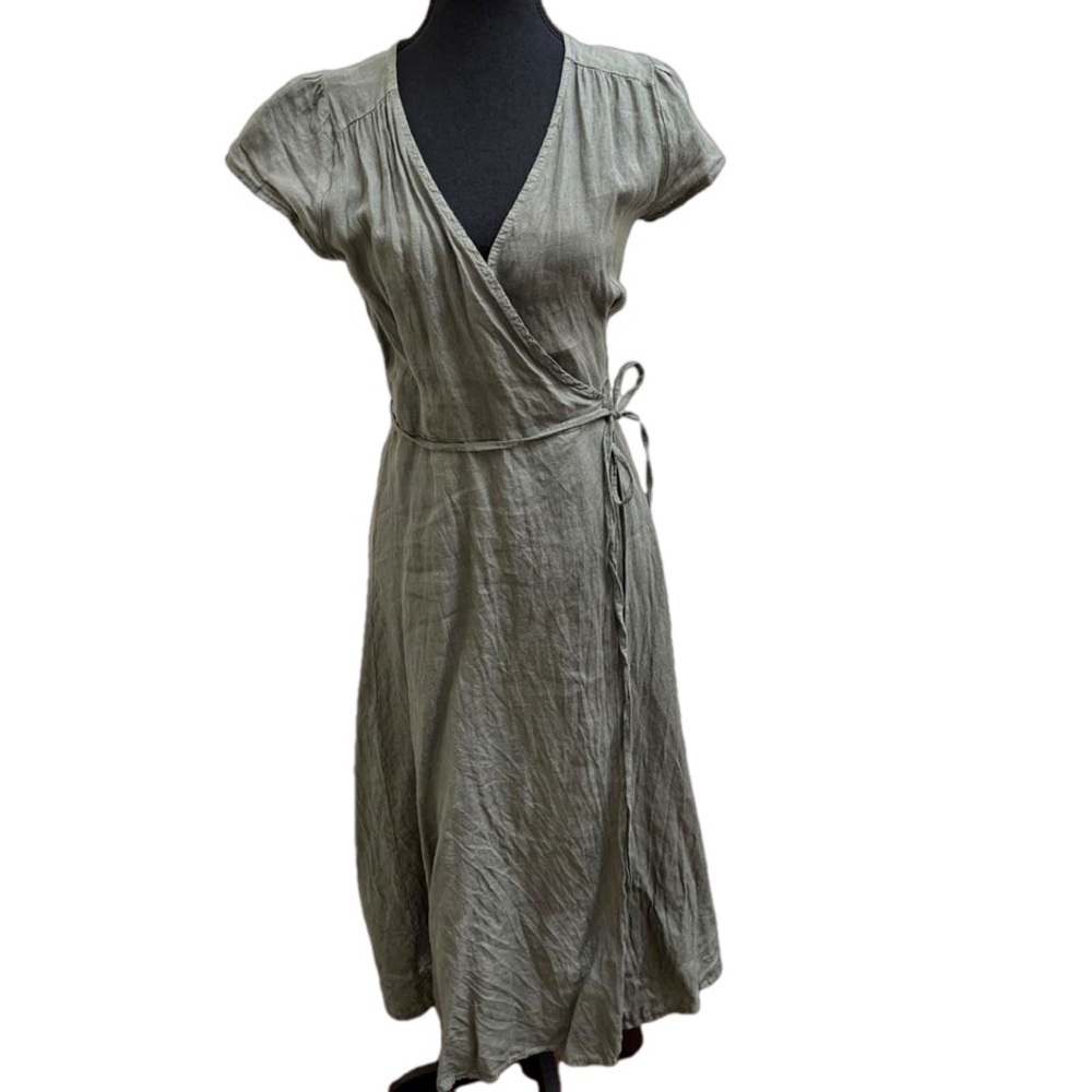 Cotes et Lin France linen wrap dress